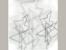 Three layers of angled lines drawn in pencil.