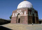 The Tomb of Ghiyath al-Din Tughluq at Delhi-Tughluqabad.