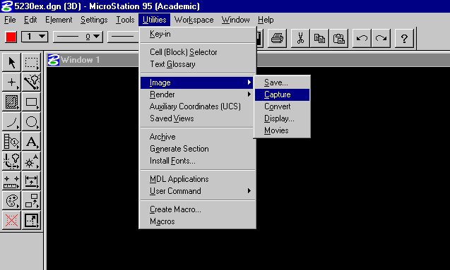 Microstation screenshot.