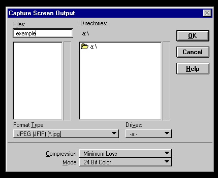 Screen window in Microstation.