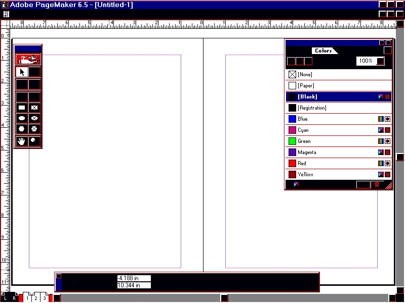 Document Setup dialog box in Pagemaker.