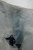 Student on glacier.