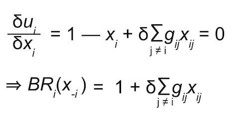 Best response equation formula.