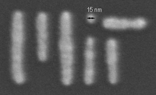 A nanofabricated electron-beam lithograph.