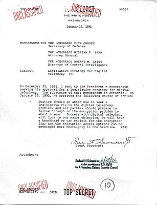 Scowcroft memorandum to Bush.