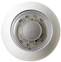 A photo of a traditional dial thermostat.