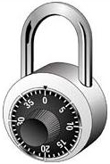 An illustration of a combination lock.