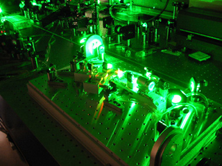 A green laser.
