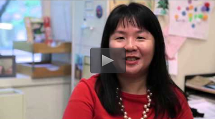An image of instructor Min-Min Liang taken from an interview in which she is seated in her office.