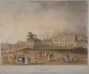 Buckingham House before it became Buckingham Palace, 1809.