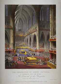 Victoria's coronation in Westminster Abbey, 1838.