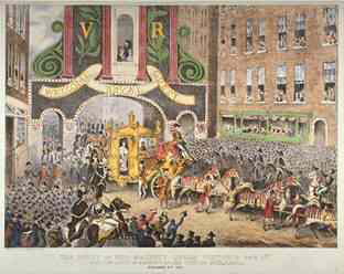 Victoria's entrance into the City of London, 1837.