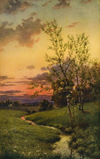 Nature's harmony from painting by E. Lamasure, circa 1910.