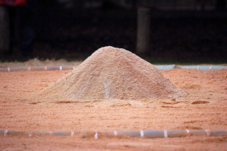 A pile of sand.