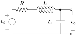 Idealization of the RLC circuit used in this lab.