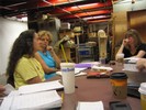 Image of first production meeting with designers and director.