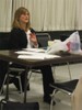 Janet Sonenberg gives feedback at auditions.