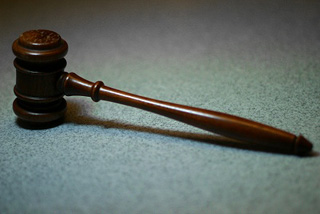 Photograph of a gavel.
